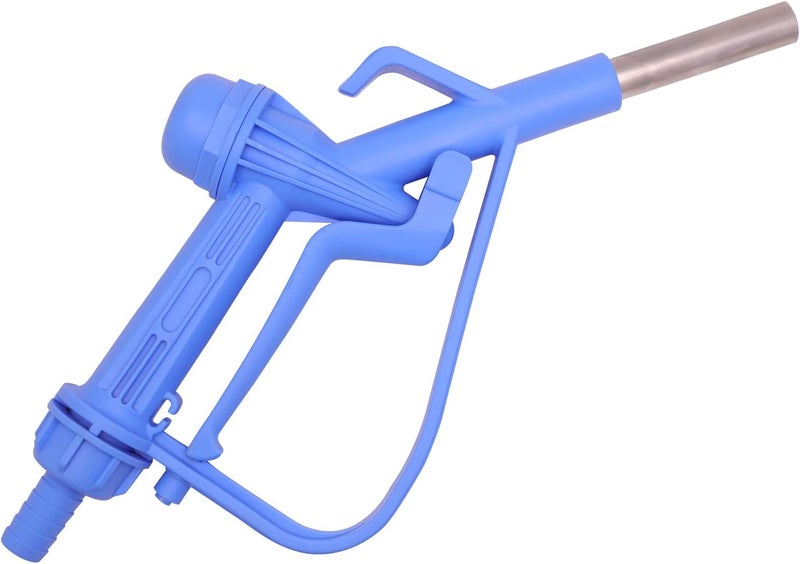 MENAITEK 3/4" Barb Plastic Manual DEF/Antifreeze Nozzle with 0.7" Stainless Steel Spout for Diesel, Ethanol, Methanol Blends, Water, and DEF Dispensing - Image 1